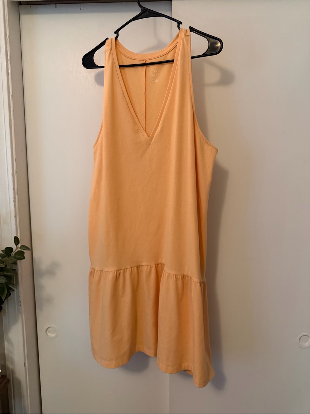a new day Peach Sleeveless V-Neck Tiered Mini Dress